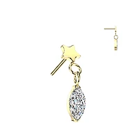 Premium G23 Titanium Star + Marquise Dangle Threadless Top