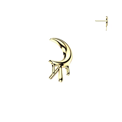 Premium G23 Titanium Fancy Melting Moon Threadless Top