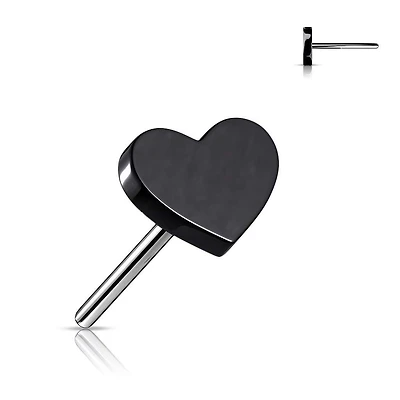 Premium G23 Titanium Heart Simple Threadless Top