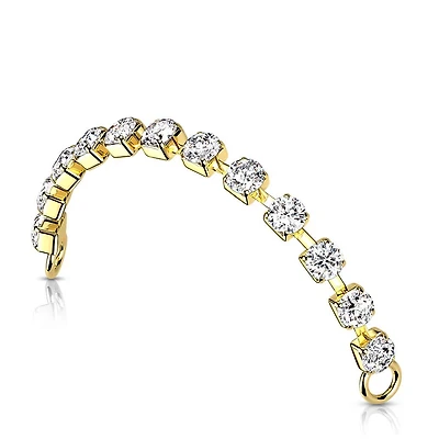 PREMIUM Claw-Set Crystal Nose Chain