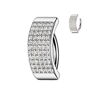 Claw-Set Crystal Five-Row Navel Clicker 14g