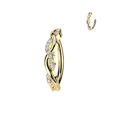 Serpentine Sparkle Navel Clicker 14g