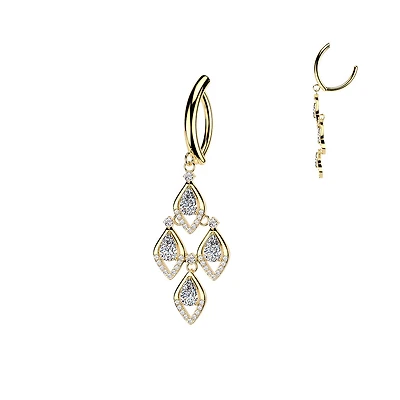 Cascade Lumina Dangle Navel Clicker 14g