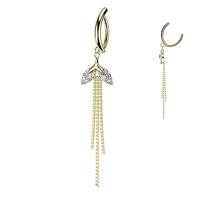 Mermaid Cascade Dangle Navel Clicker 14g