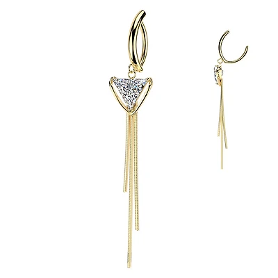 Triad Cascade Dangle Navel Clicker 14g
