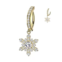 Radiant Snowflake Dangle Clicker 14g