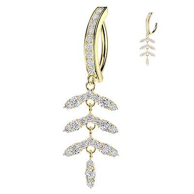 Falling Petals Dangle Clicker 14g