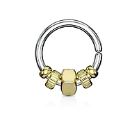 Detailed Beads Bendable Ring 16g