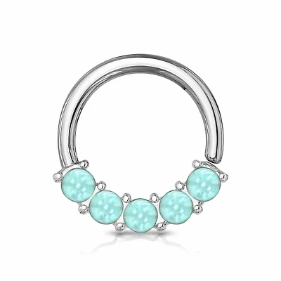 Claw-Set Moonstone Bendable Ring 16g