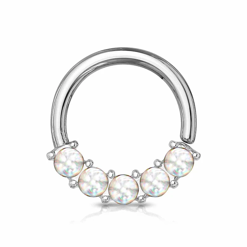 Claw-Set Moonstone Bendable Ring 16g