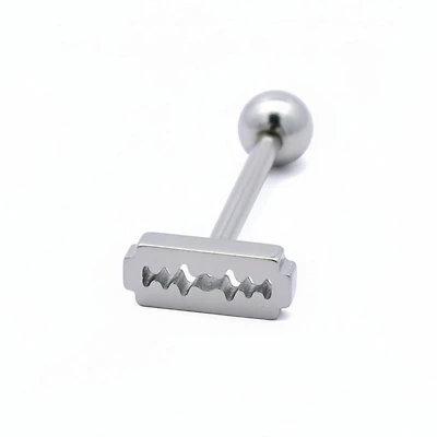 Premium Razor Blade Tongue Barbell