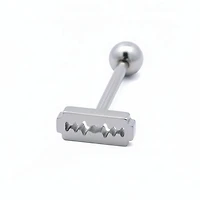 Premium Razor Blade Tongue Barbell