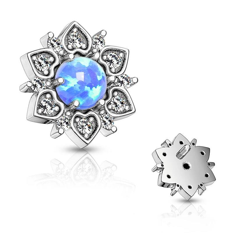 Opal Blossom Heart Microdermal Top 14g