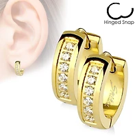 Crystal Channel Cuff Earrings