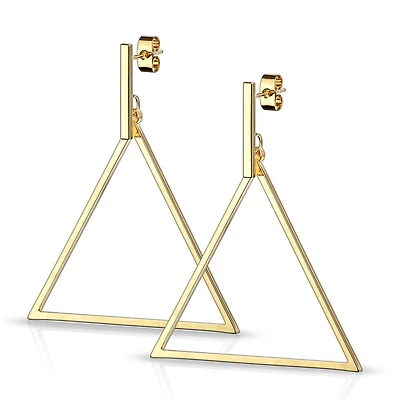 Triangle Dangle Stud Earrings