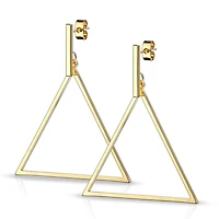 Triangle Dangle Stud Earrings