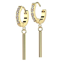 Minimalist Bar Dangle Cuff Earrings