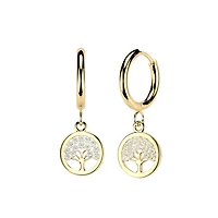 Lifetree Crystal  Dangle Cuff Earrings