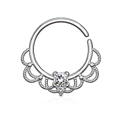 Crystal Filigree Bendable Ring 16g