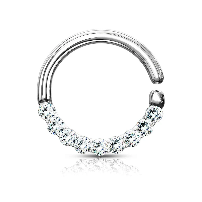 Small Claw-Set Jewel Bendable Ring 16g