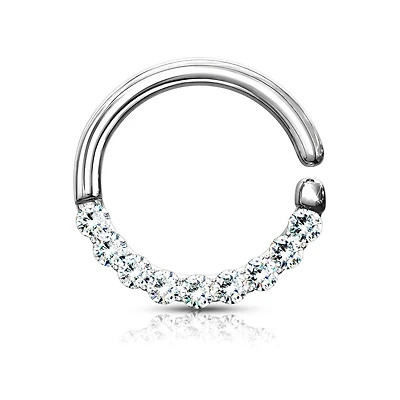 Small Claw-Set Jewel Bendable Ring 16g