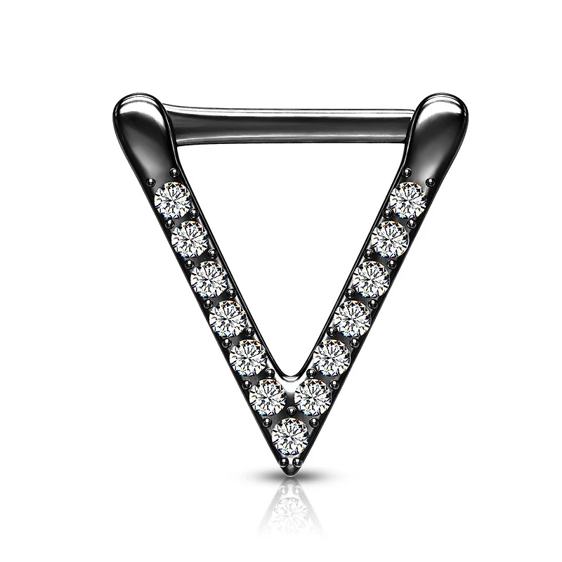 Premium Claw-Set Crystal Triangle Clicker 16g