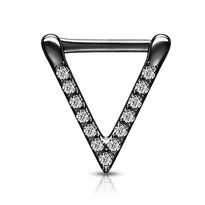 Premium Claw-Set Crystal Triangle Clicker 16g