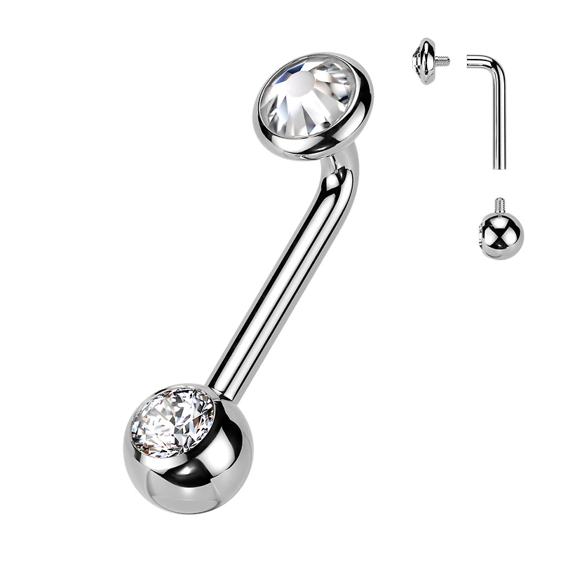 Crystal Christina Barbell 14g