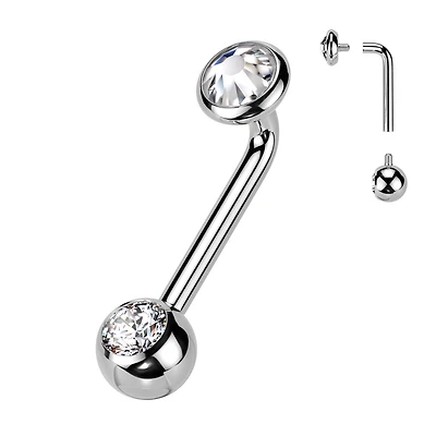 Crystal Christina Barbell 14g