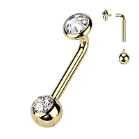 Crystal Christina Barbell 14g