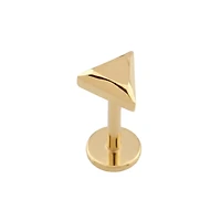 Premium G23 Titanium Solid Triangle Threadless Flat Back