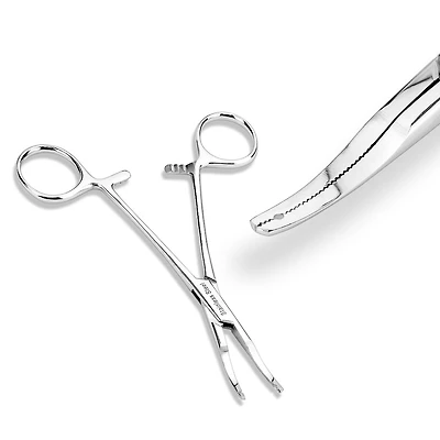 5" Surface Anchor MicroDermal Steel Forceps