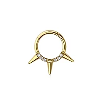 Crystal Spiked Segment Ring 16g