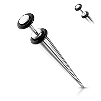 Surgical Steel with O-Rings Faux Tapers 16g