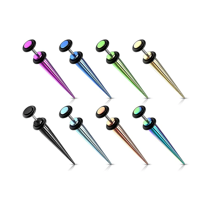 Titanium with O-Rings Faux Tapers 16g