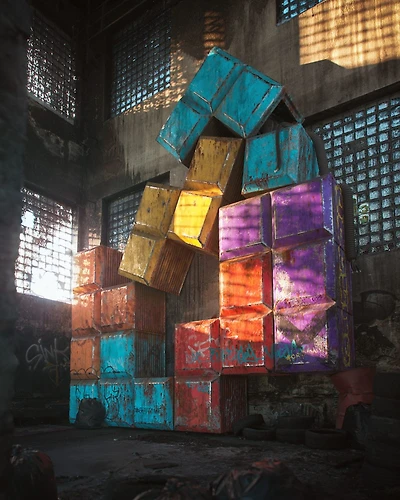 Tetris Half Box Dystopian