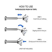 Premium G23 Titanium Curved Marquise Luxe Threadless Top