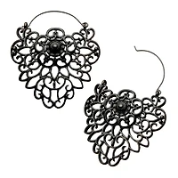Black Lace Filigree Tunnel Hangers