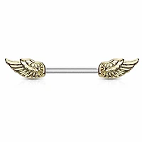 Wings Nipple Barbell 14g