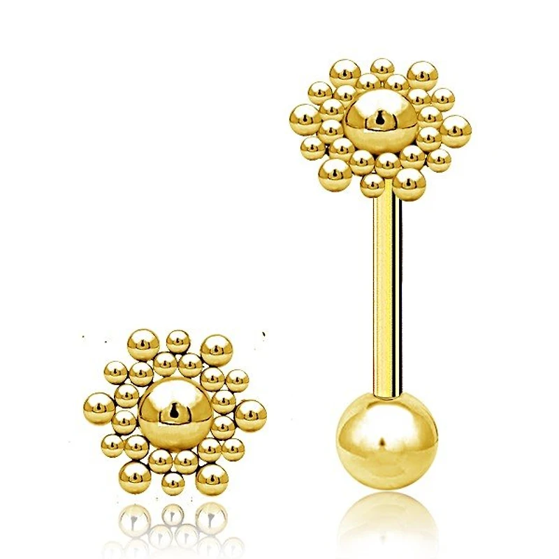 PREMIUM Dotwork Tongue Barbell 14g