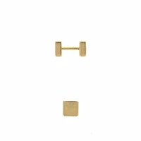 PVD Gold Solid Square Ball Back 16g