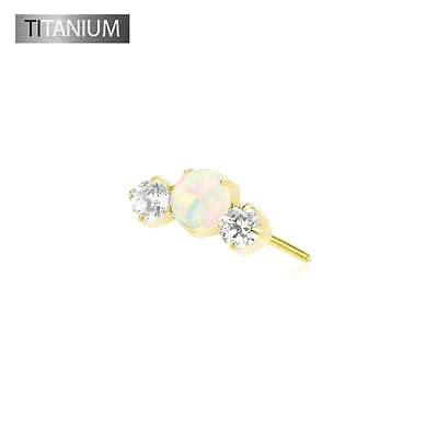 Premium G23 Titanium Opal Trilogy Threadless Top