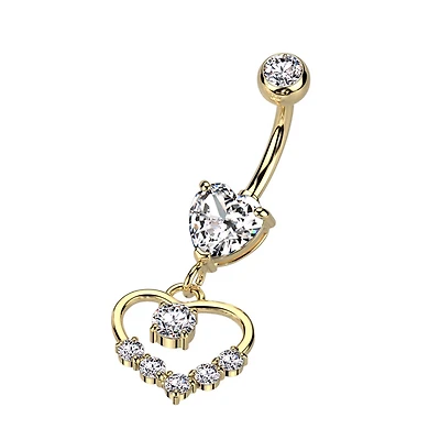 Heart Crystal Base Dangle 14g