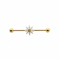 Stellar Crystal Fancy Industrial Barbell 14g