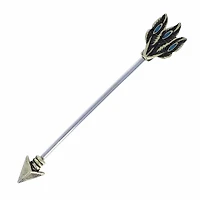 Premium Brass Arrow Industrial Barbell 14g
