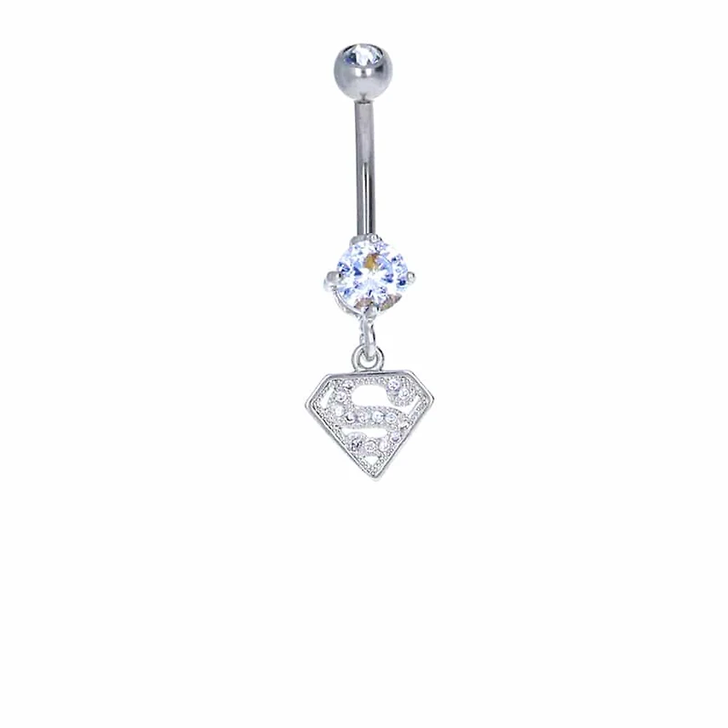 Licensed Superman Navel Dangle 14g