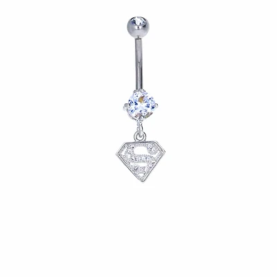 Licensed Superman Navel Dangle 14g