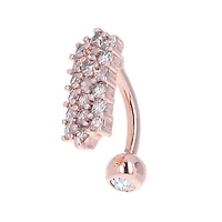 Multi Crystal Inverted Navel Barbell 14g