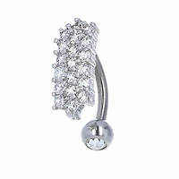 Multi Crystal Inverted Navel Barbell 14g