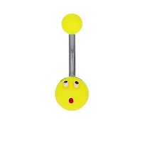 Emoji Lucite Navel Barbell 14g